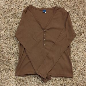Old Navy medium brown long sleeve